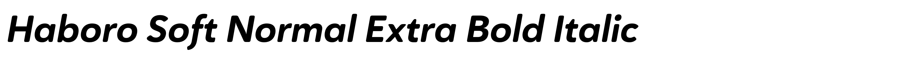 Haboro Soft Normal Extra Bold Italic